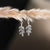 Silver Elegant Leaf Drop Earrings | Birch Jewellery | boogie + birdie