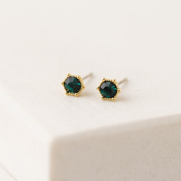Emerald Astrid Studs | Jewellery | boogie + birdie