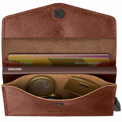 Vintage Cognac SECRID Envelope Wallet | Wallets | boogie + birdie