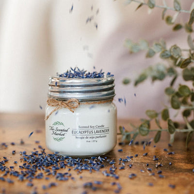Eucalyptus Lavender Soy Candle 8oz | The Scented Market | boogie + birdie