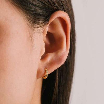 Gold Evie 10mm Waterproof Hoop Earrings | Lover’s Tempo | boogie + birdie
