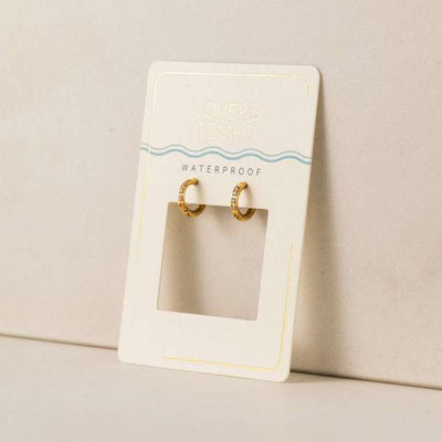 Gold Evie 10mm Waterproof Hoop Earrings | Lover’s Tempo | boogie + birdie