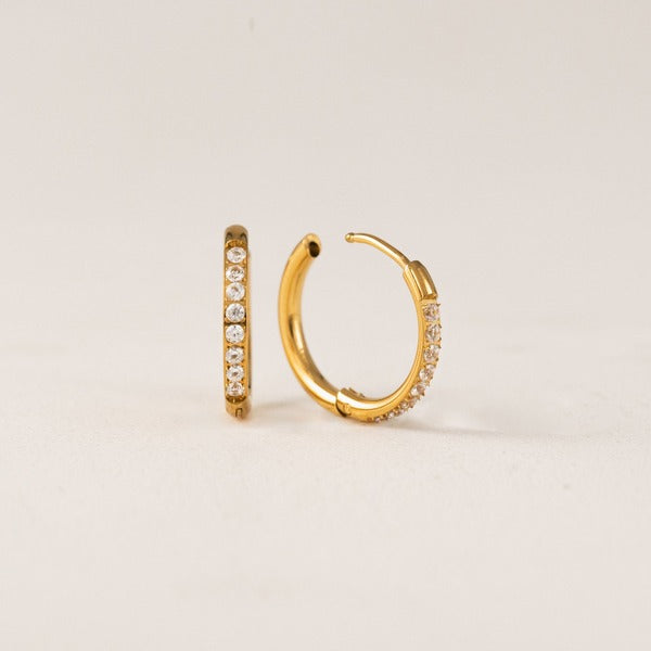 Gold Waterproof Evie Hoop Earrings (1WP-SP24013-GLD) | Lover’s Tempo | boogie + birdie