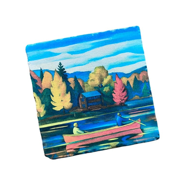 Fall Canoe Marble Coaster | Cedar Mountain | boogie + birdie