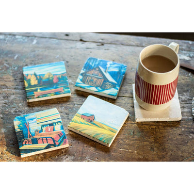 Fall Canoe Marble Coaster | Cedar Mountain | boogie + birdie