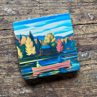 Fall Canoe Marble Coaster | Cedar Mountain | boogie + birdie