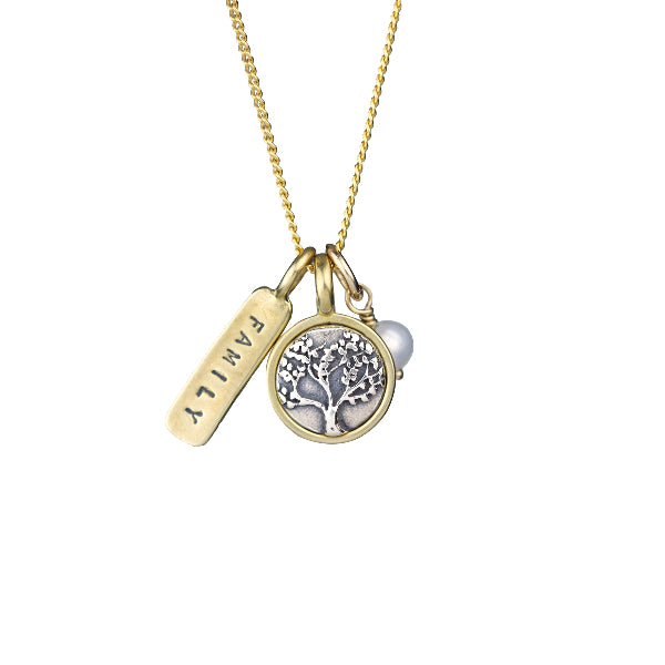 Gold Family Tree Cluster Necklace | Marmalade Designs | boogie + birdie