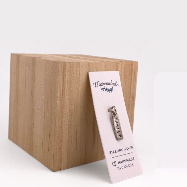 Silver Family Tag Charm | Marmalade Designs | boogie + birdie
