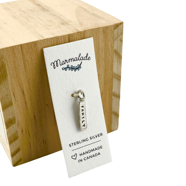 Silver Family Tag Charm | Marmalade Designs | boogie + birdie
