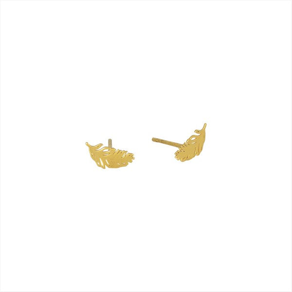 Gold Feather Studs | Lost & Faune | boogie + birdie