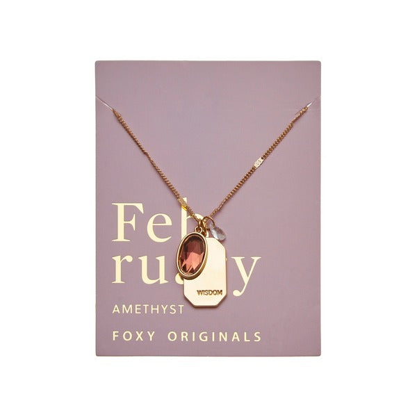 February Amethyst Birthstone Necklace | Foxy Originals | boogie + birdie