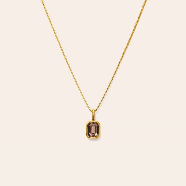 Gold February Waterproof Birthstone Necklace | Lover's Tempo | boogie + birdie