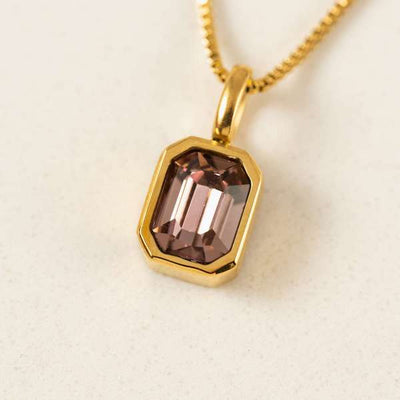 Gold February Waterproof Birthstone Necklace | Lover's Tempo | boogie + birdie