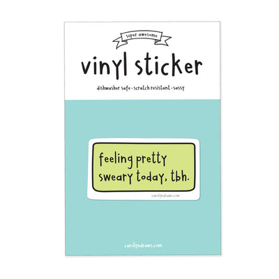 Feeling Pretty Sweary Lately Sticker | carolyndraws | boogie + birdie