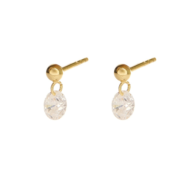 Gold Felix Dangle Studs | BAMBU Jewellery | boogie + birdie