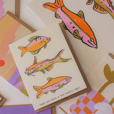 Fin-tastic Day Fishes Father's Day Card | Brush + Bird Paper Co. | boogie + birdie