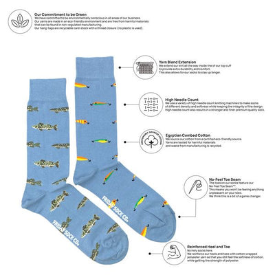 Men's Fish & Fishing Lure Socks | Friday Sock Co. | boogie + birdie