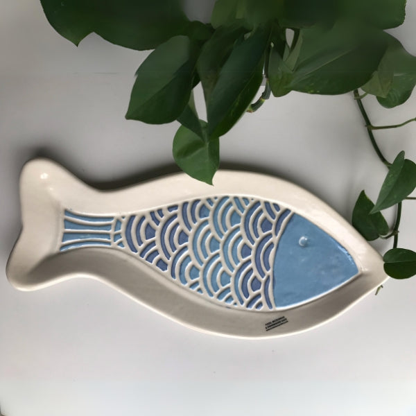 Blue Fish Plate | Susan Robertson Pottery | boogie + birdie