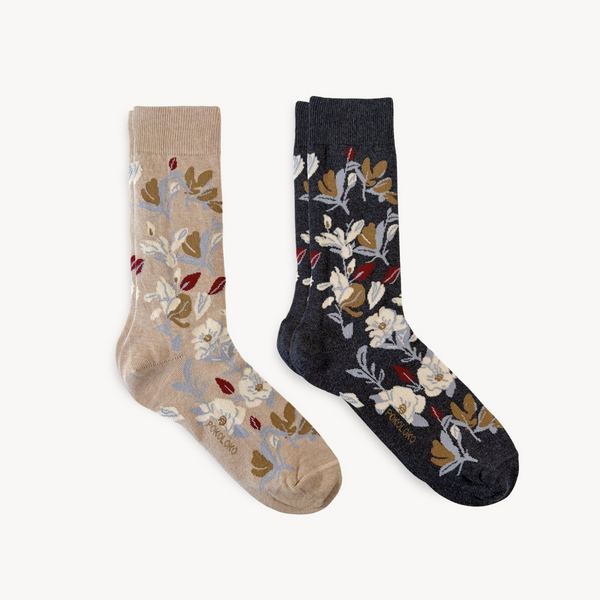 Floral Bouquet Pima Cotton Socks | Pack of 2 | Pokoloko | boogie + birdie