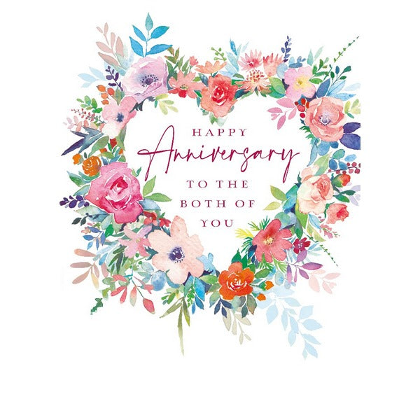 Floral Heart Anniversary Card | Greeting Cards | boogie + birdie
