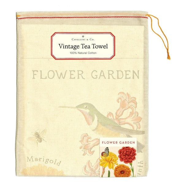 Flower Garden Vintage Tea Towel | Cavallini Paper & Co. | Shop vintage styles and prints at boogie + birdie