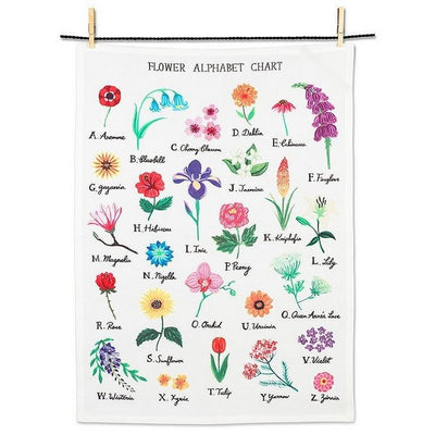 Flowers Alphabet Tea Towel | Kitchen | boogie + birdie