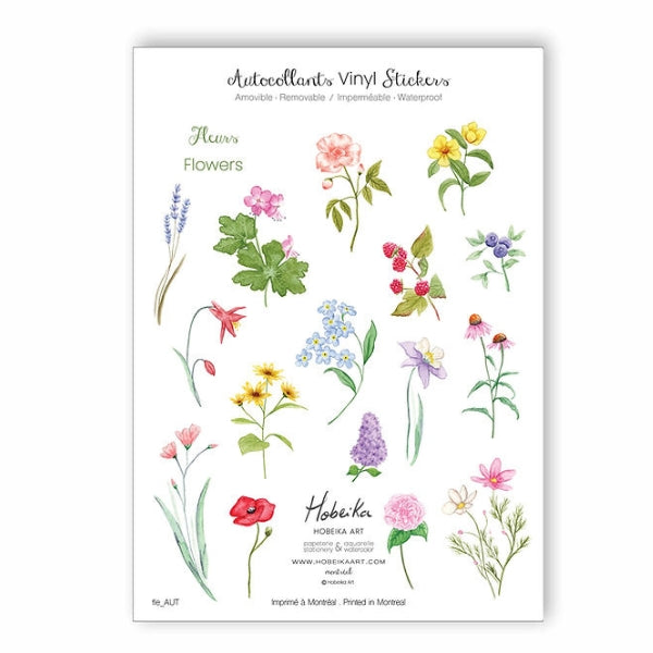 Flowers Sticker Sheet | Hobeika Art | boogie + birdie