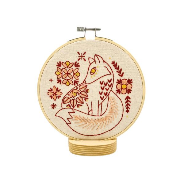 Folk Fox DIY Embroidery Kit | Hook, Line & Tinker | boogie + birdie