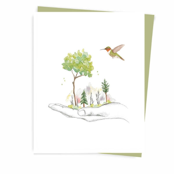 Forest in Hand Blank Card | Hobeika Art | boogie + birdie