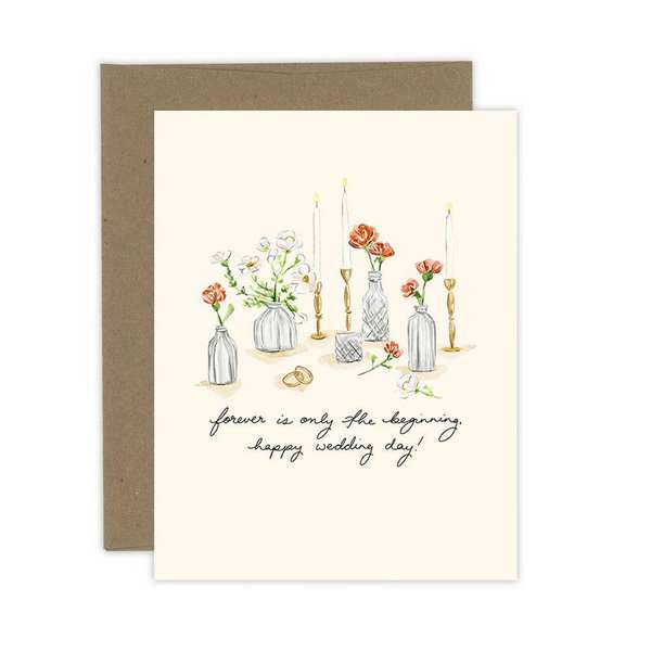 Forever is Only the Beginning Wedding Card | Almeida Illustrations | boogie + birdie