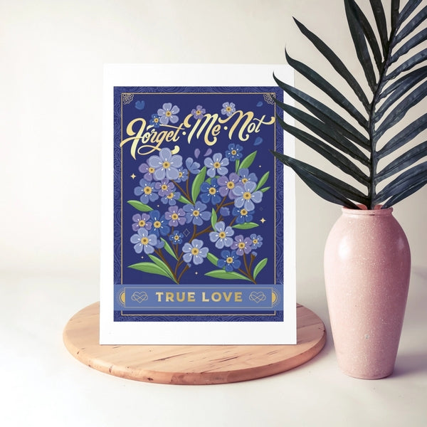 Forget-Me-Not Art Print 8x10 | To & Fro Gifts | boogie + birdie
