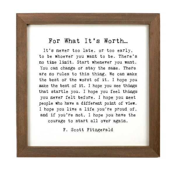 For What It's Worth Framed Art  | Cedar Mountain | boogie + birdie
