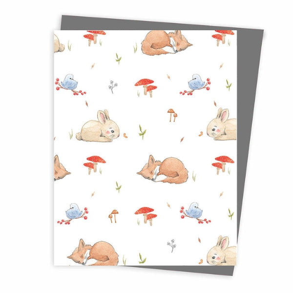 Fox and Bunny Baby Card | Hobeika Art | boogie + birdie