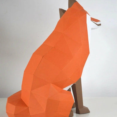 Fox 3D Paper Craft Kit | Poly Paper Craft | boogie + birdie