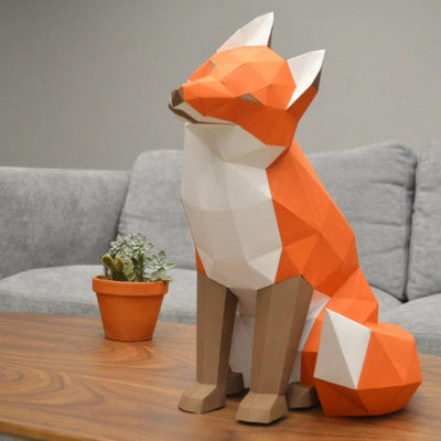 Fox 3D Paper Craft Kit | Poly Paper Craft | boogie + birdie