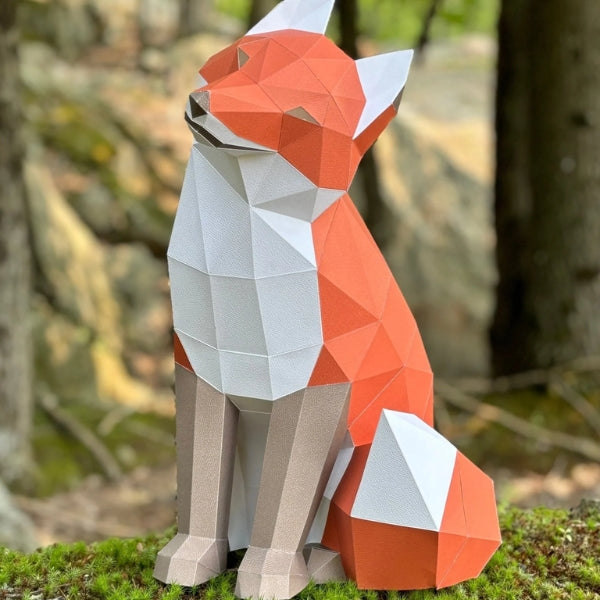 Fox 3D Paper Craft Kit | Poly Paper Craft | boogie + birdie