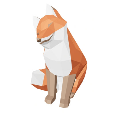 Fox 3D Paper Craft Kit | Poly Paper Craft | boogie + birdie