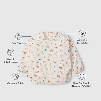 French Breakfast Long Sleeve Bib  | Loulou Lollipop | boogie + birdie