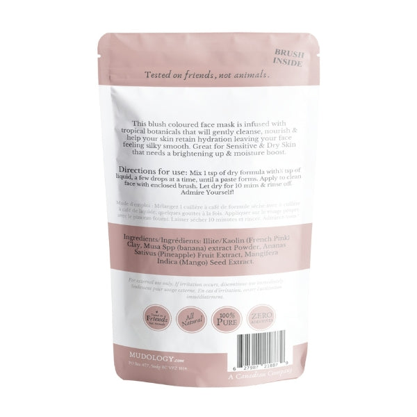 Pink Clay Face Mask Pouch  | Mudology | boogie + birdie 