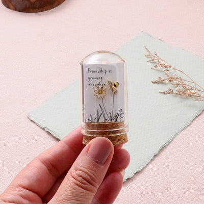 Gold Bee & Flower Stud Earrings | Attic Creations | boogie + birdie