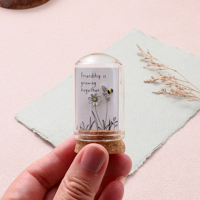 Silver Bee & Flower Stud Earrings | Attic Creations | boogie + birdie