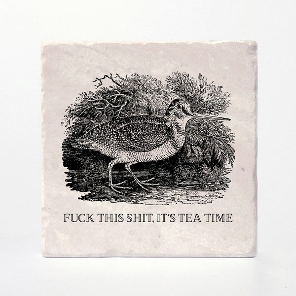 F This Shit, It's Tea Time Coaster | Versatile | boogie + birdie