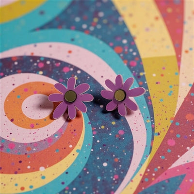 Fuchsia Gerbera Stud Earrings | Ketoora | boogie + birdie