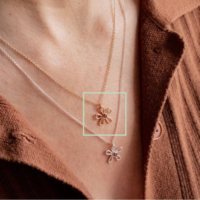 Gold Garden Ruby Birthstone Necklace | Open Fire | boogie + birdie