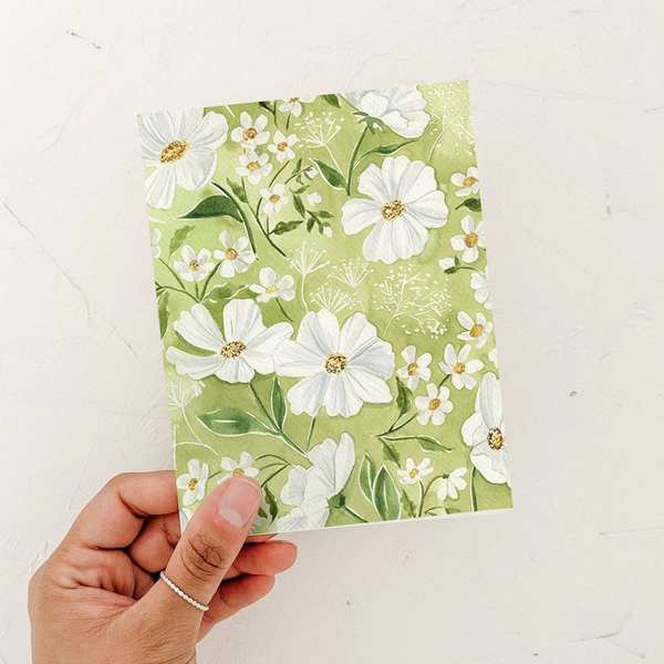 Garden Greens & Daisies Greeting Card | Almeida Illustrations | boogie + birdie