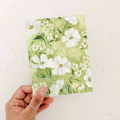 Garden Greens & Daisies Greeting Card | Almeida Illustrations | boogie + birdie
