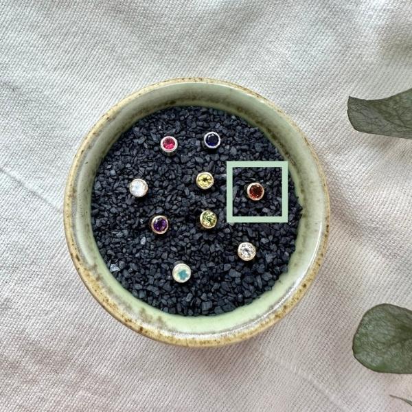 Garnet Gold Kindred Stud Earring | Open Fire | boogie + birdie