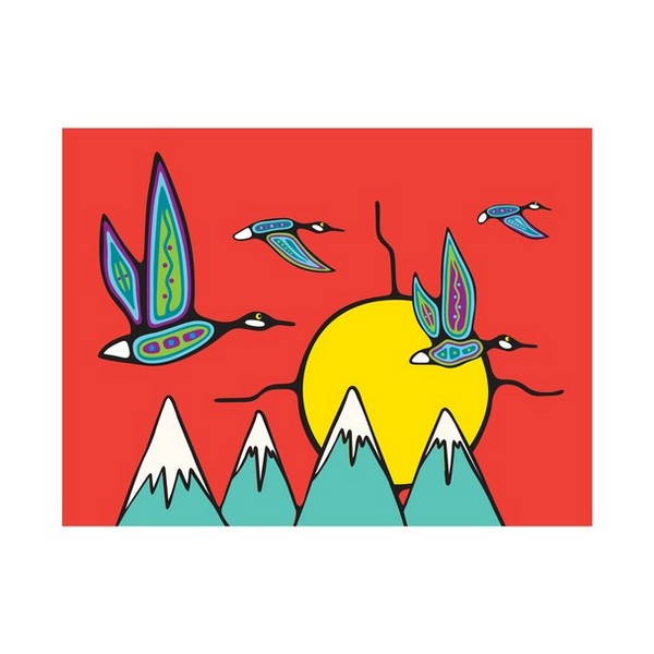 Geese in Flight Ojibway Card | Native Northwest | boogie + birdie | Jason Adair