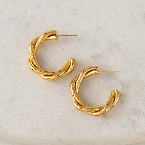 Gold Gigi Waterproof Hoops | Lover’s Tempo | boogie + birdie