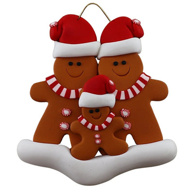 Personalized Family of 3 Gingerbread Ornament | Ornamentopia | boogie + birdie